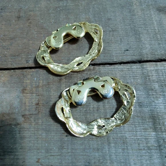 shoe clips  mid century lot of 3  Musi/2  acrylic/1  dress up preppy loafer chic - Picture 6 of 9